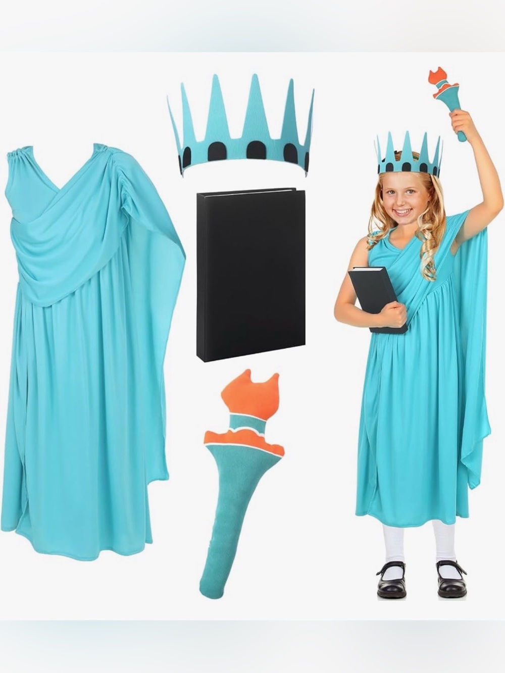 EraSpooky New Adult Small Statue of Liberty Costume